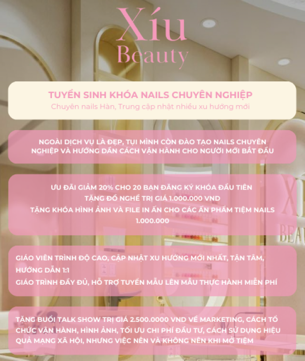 Khóa Học Nail Gò Vấp – Đào Tạo Nail & Nối Mi Chuyên Nghiệp Tại Xíu Beauty